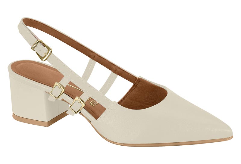 SAPATO FEMININO PELICA OFF WHITE