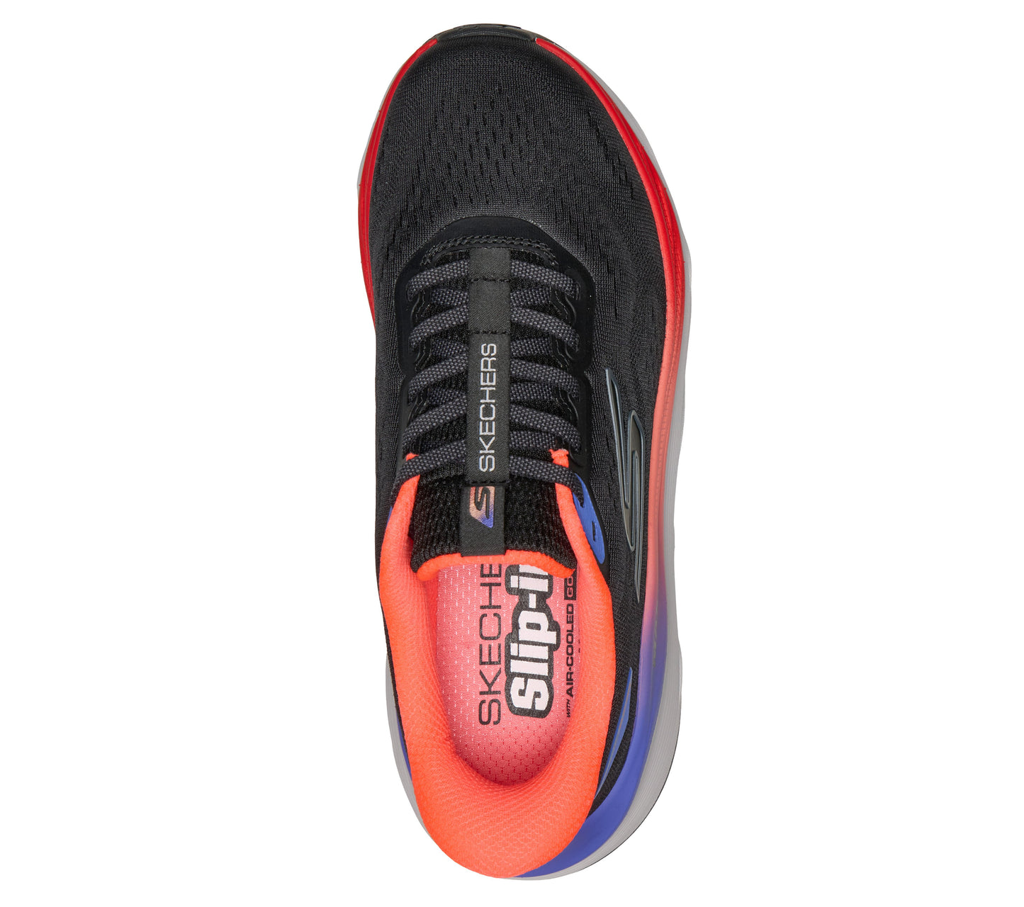 SKECHERS WOMEN'S MAX RUN - BLACK/MULTI