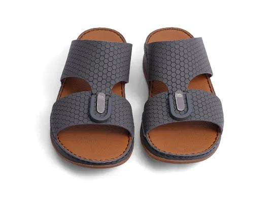 TIMELESS UNLINED HAMMERED CLASSIC ARABIC SANDALS GREY