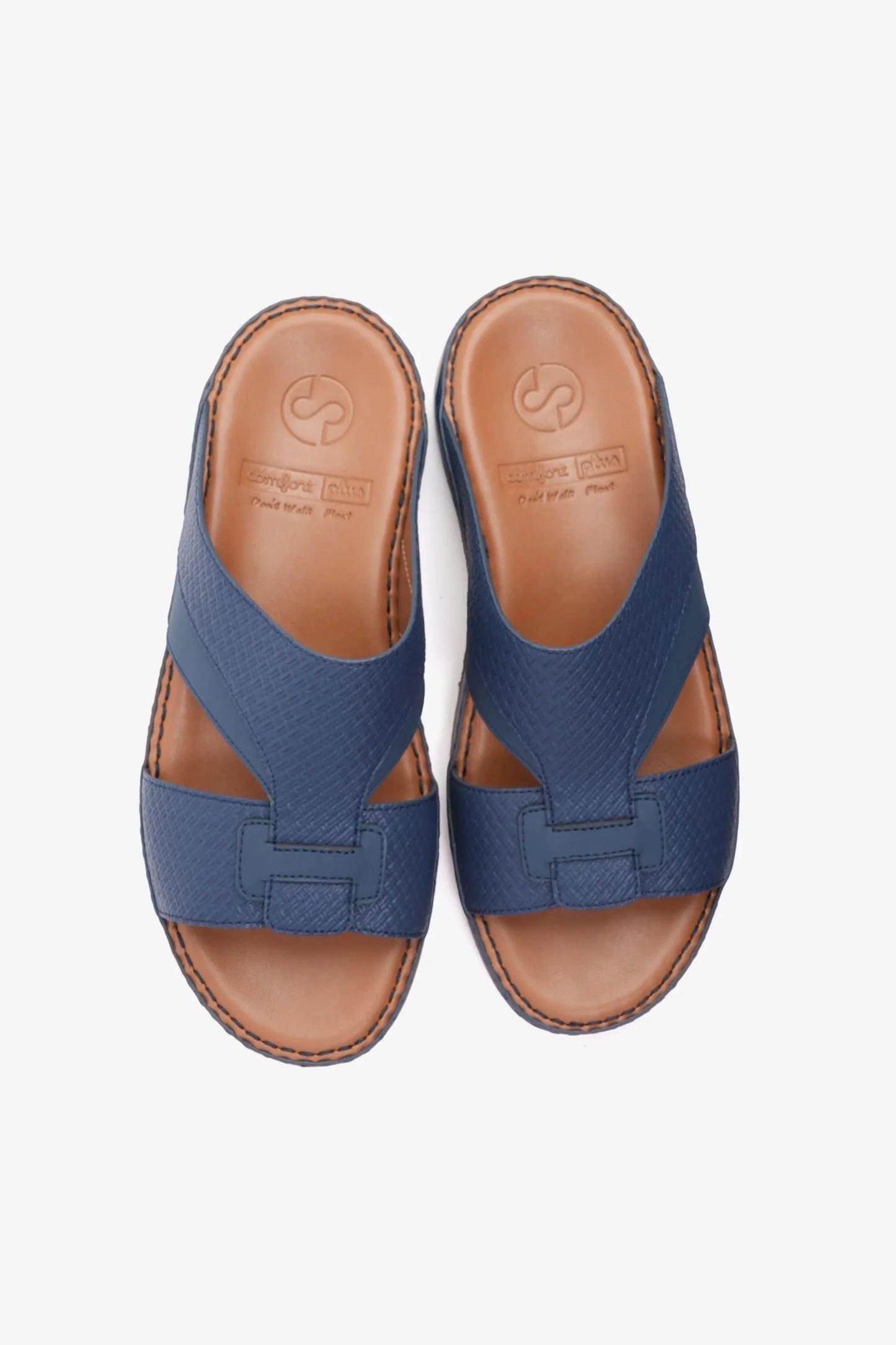 Comfort Plus Men's Genuine Leather Sandals Navy CP3006