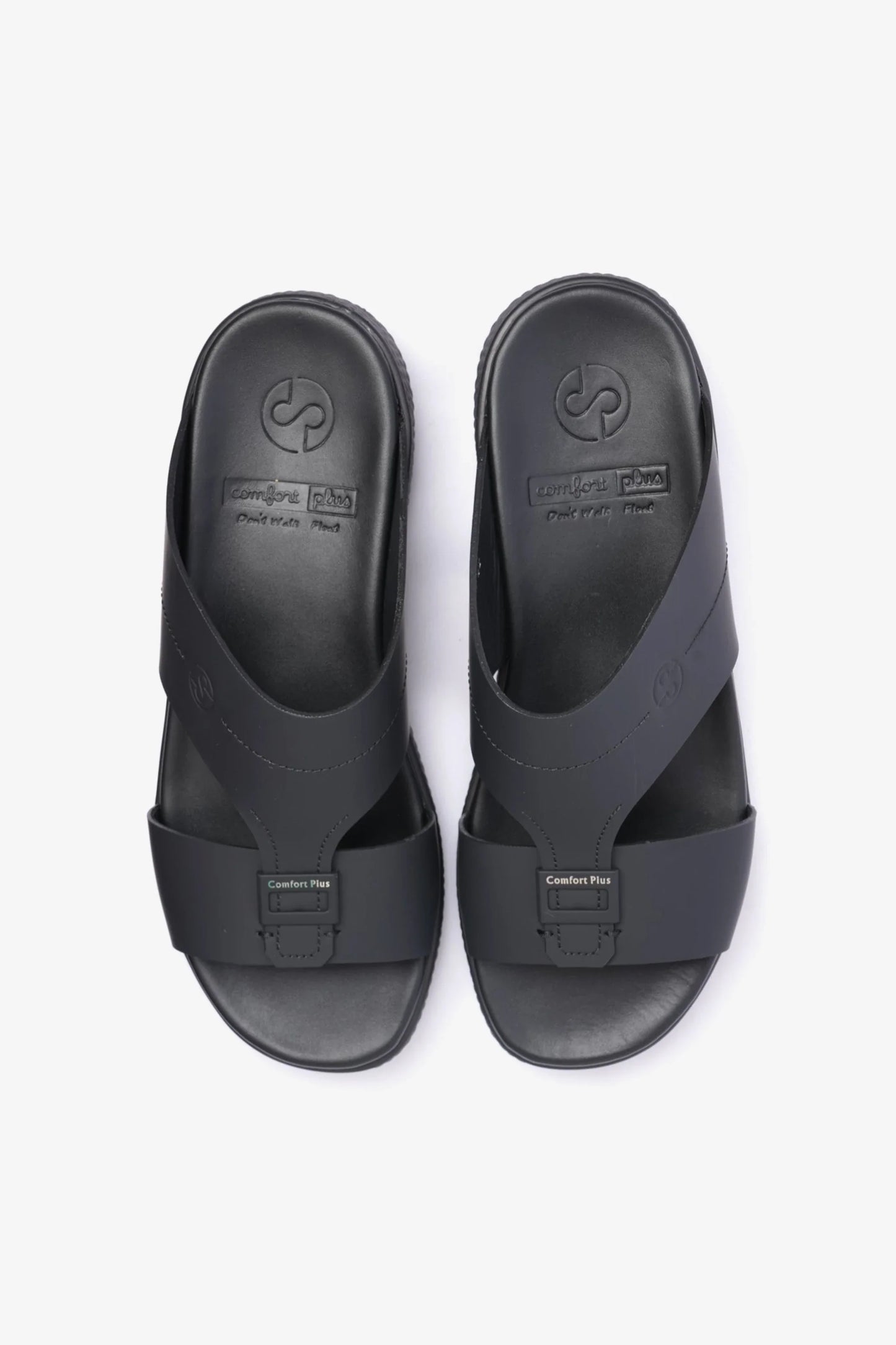 Comfort Plus Men's Timeless Design Strap Sandals Black MSDCPD104