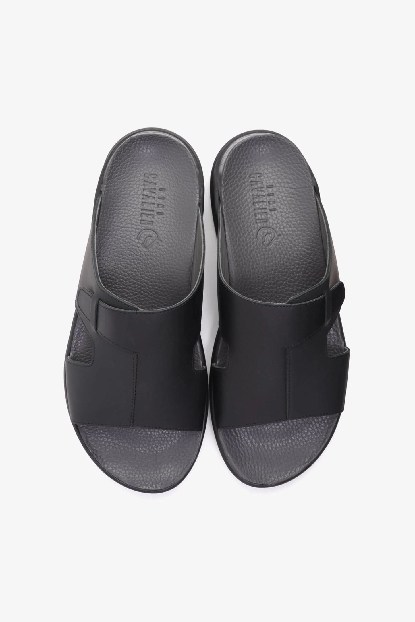 Cavalier Uomo Men's Arabic Buckle Straps Sandals Black MSDCVSUN509