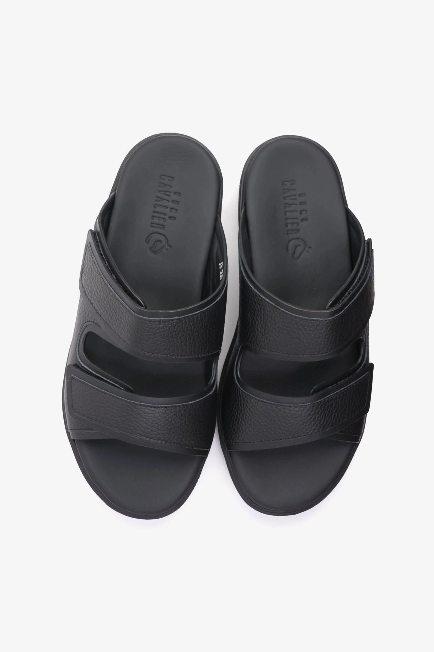 Cavalier Uomo Men's Designer Strap Arabic Sandals Black MSDCVJS506