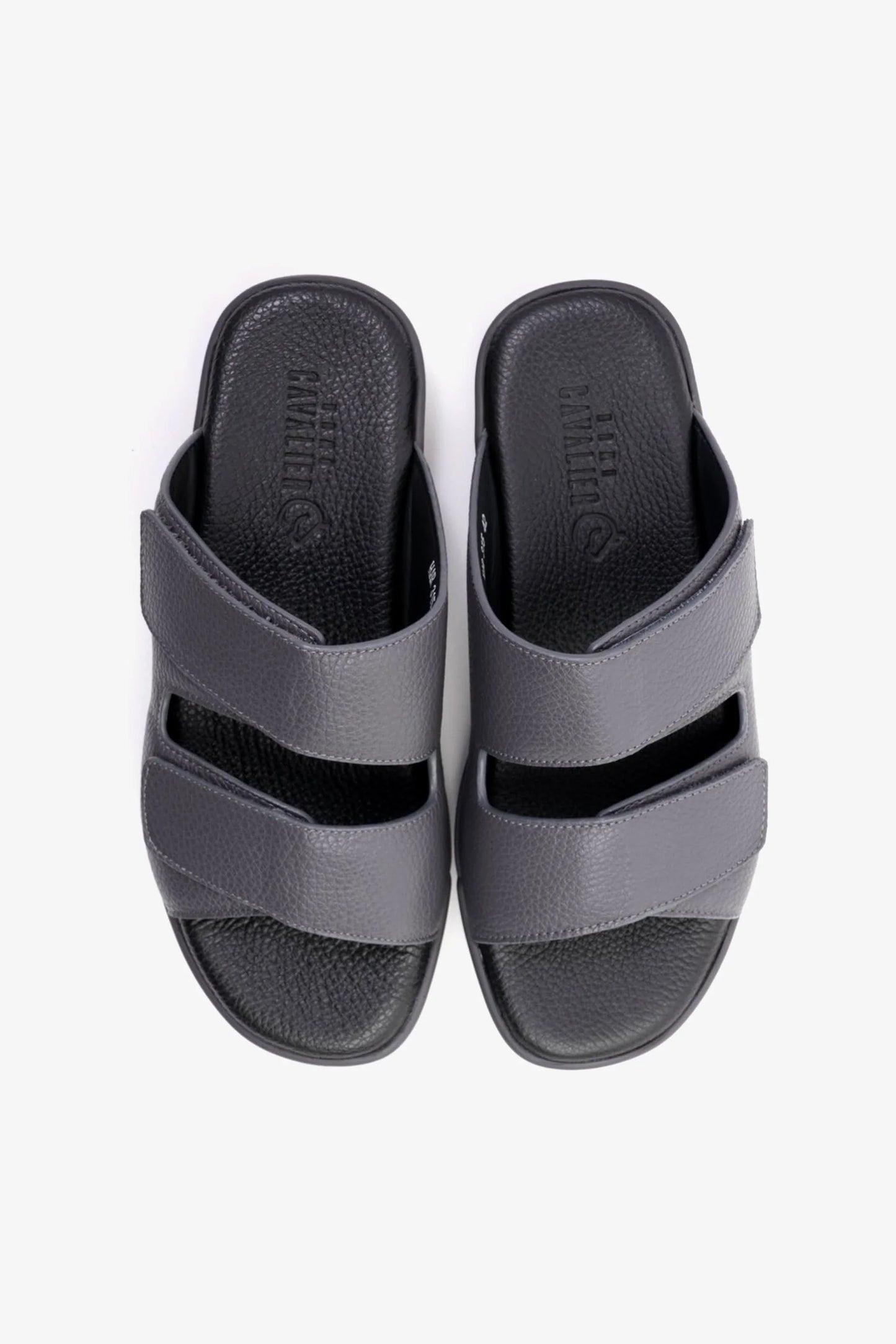 Cavalier Uomo Men's Leather Arabic Sandals Grey MSDCVHAR315