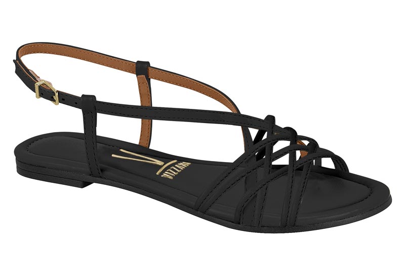SANDALIA FEMININA 7286 PELICA - BLACK