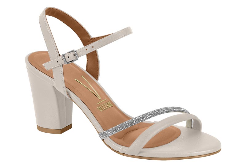 SANDALIA FEMININA 30510 PELICA/TR PR XANGAI/TR PR PELICA - CHRISTAL GRAY
