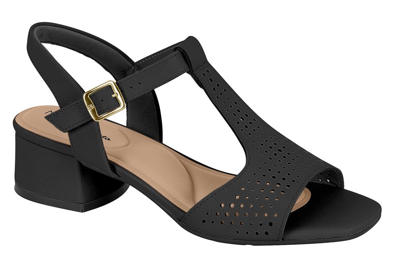SANDALIA FEMININA NAPA FLOATHER NATURE - BLACK