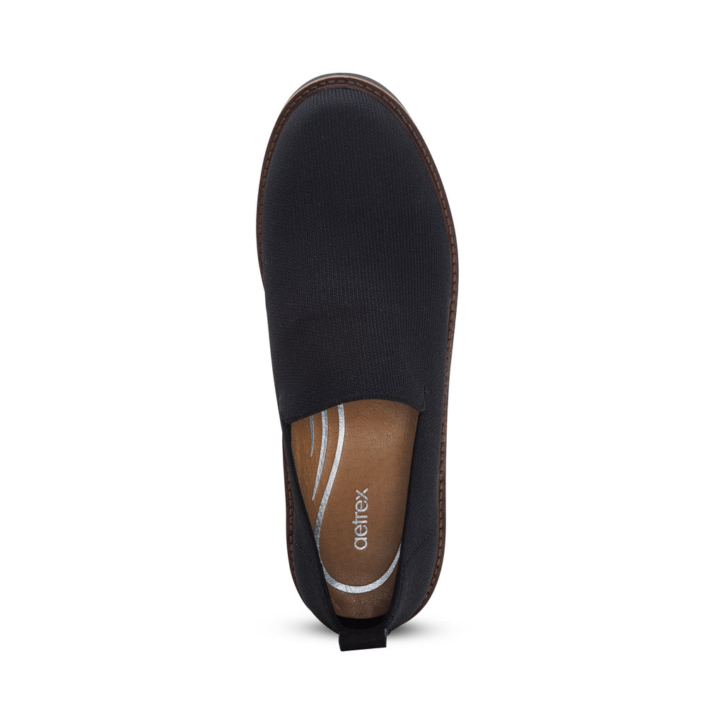 Aetrex Chloe Slip On Loafer Black - Sole Therapy