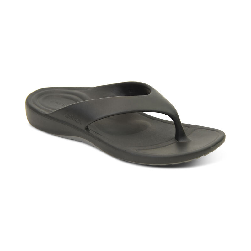 Aetrex Maui Orthotic Flips Men Black - Sole Therapy
