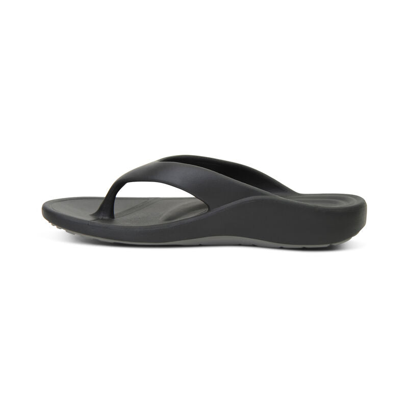 Aetrex Maui Orthotic Flips Men Black - Sole Therapy