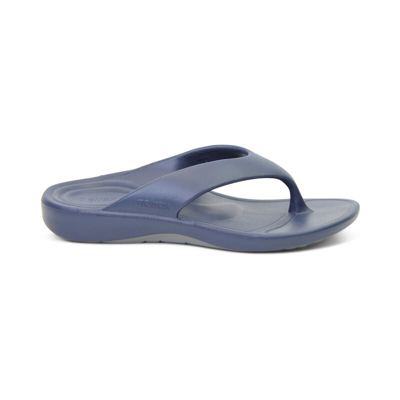 Aetrex Maui Orthotic Flips Men Navy - Sole Therapy
