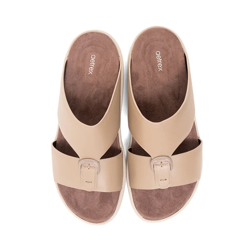 Aetrex Men's Hybrid Leather Sandals - Earth - Sole Therapy