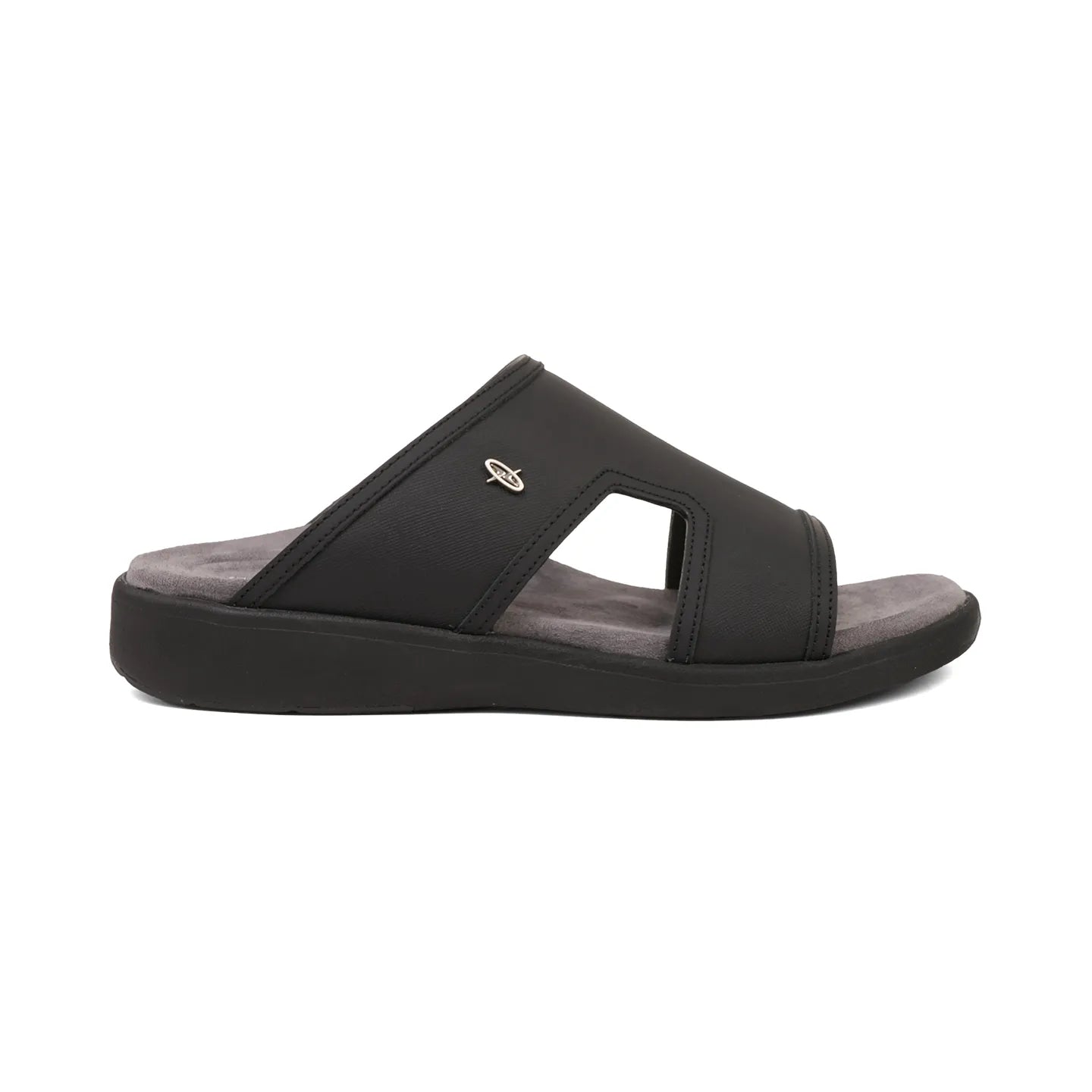 Aetrex Men's Suede Foot Bed Leather Sandals Black - Sole Therapy