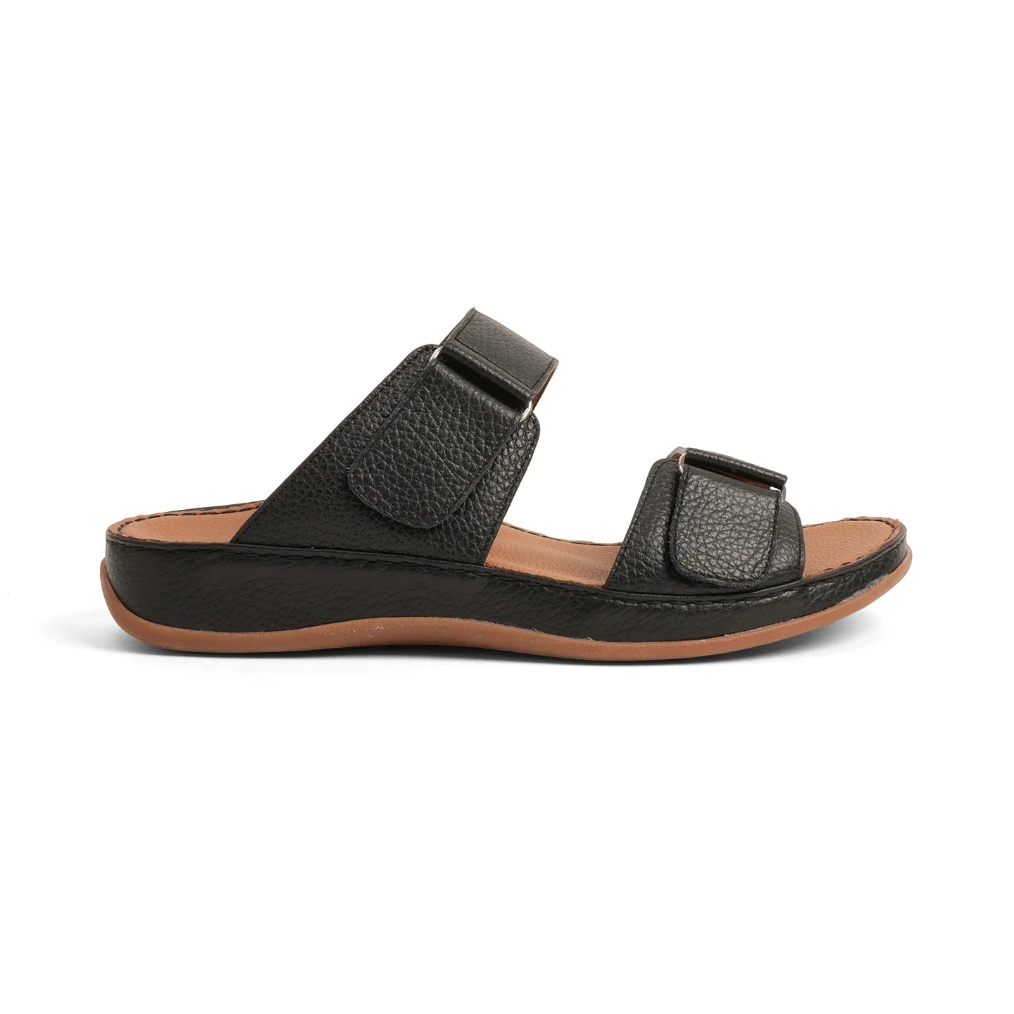 Aetrex Premium Comfort Arabic Sandals Black - Sole Therapy