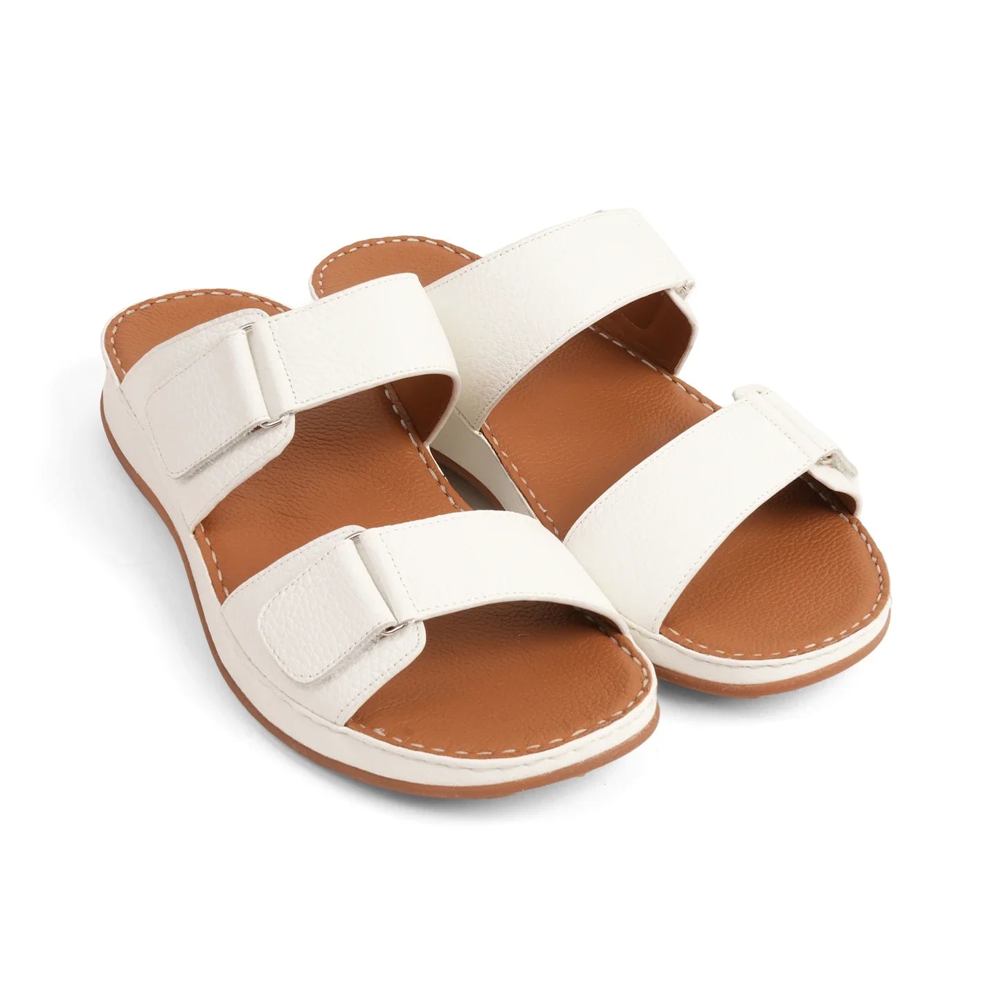 Aetrex Premium Comfort Arabic Sandals White - Sole Therapy