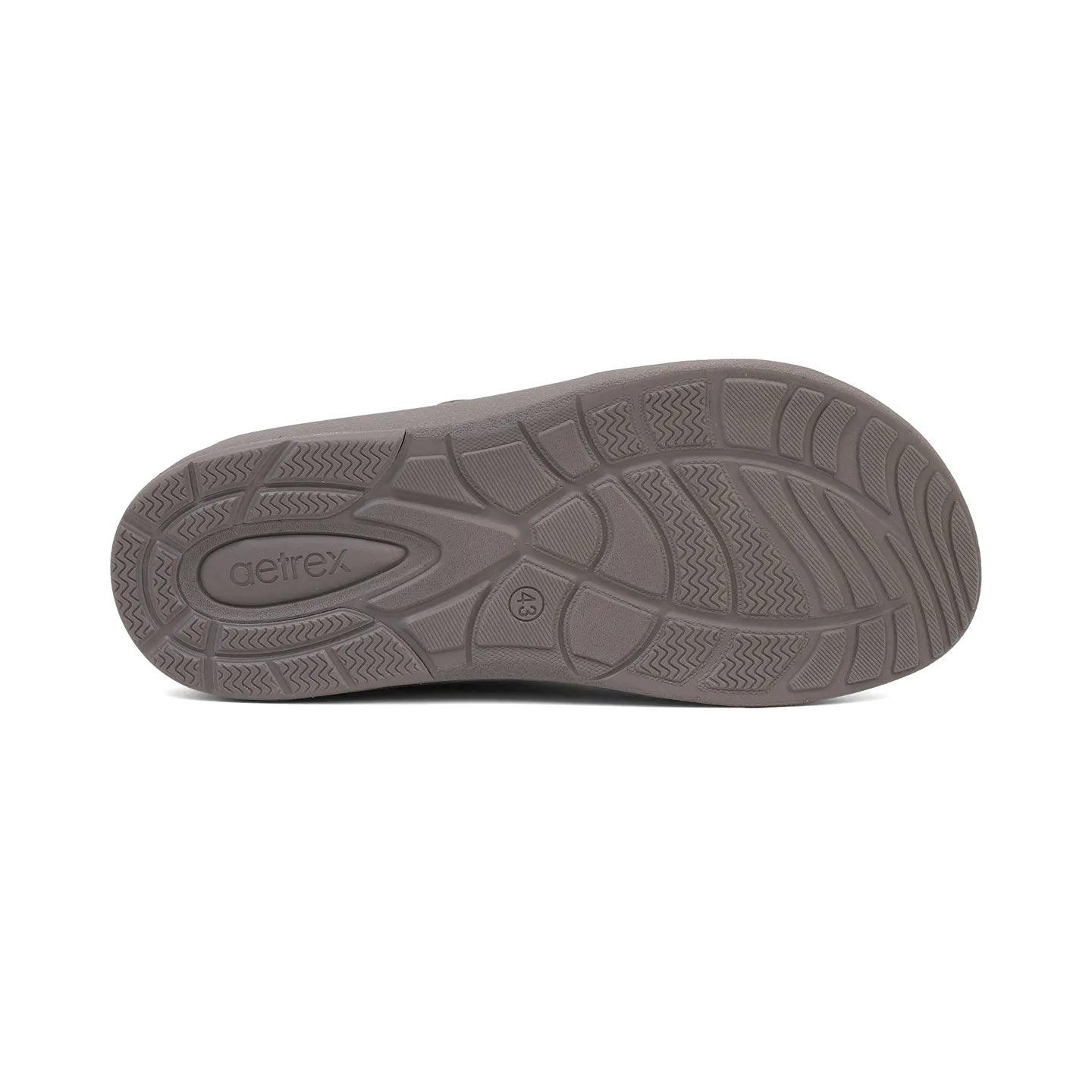 Aetrex Premium Comfort Suede Foot Bed Arabic Sandals Stone - Sole Therapy
