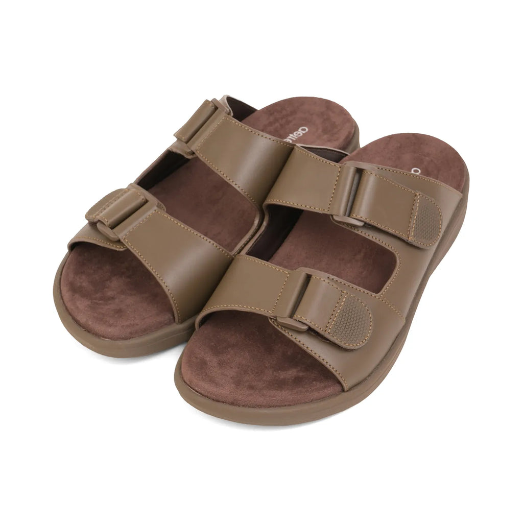 Aetrex Premium Comfort Suede Foot Bed Arabic Sandals Truffle - Sole Therapy