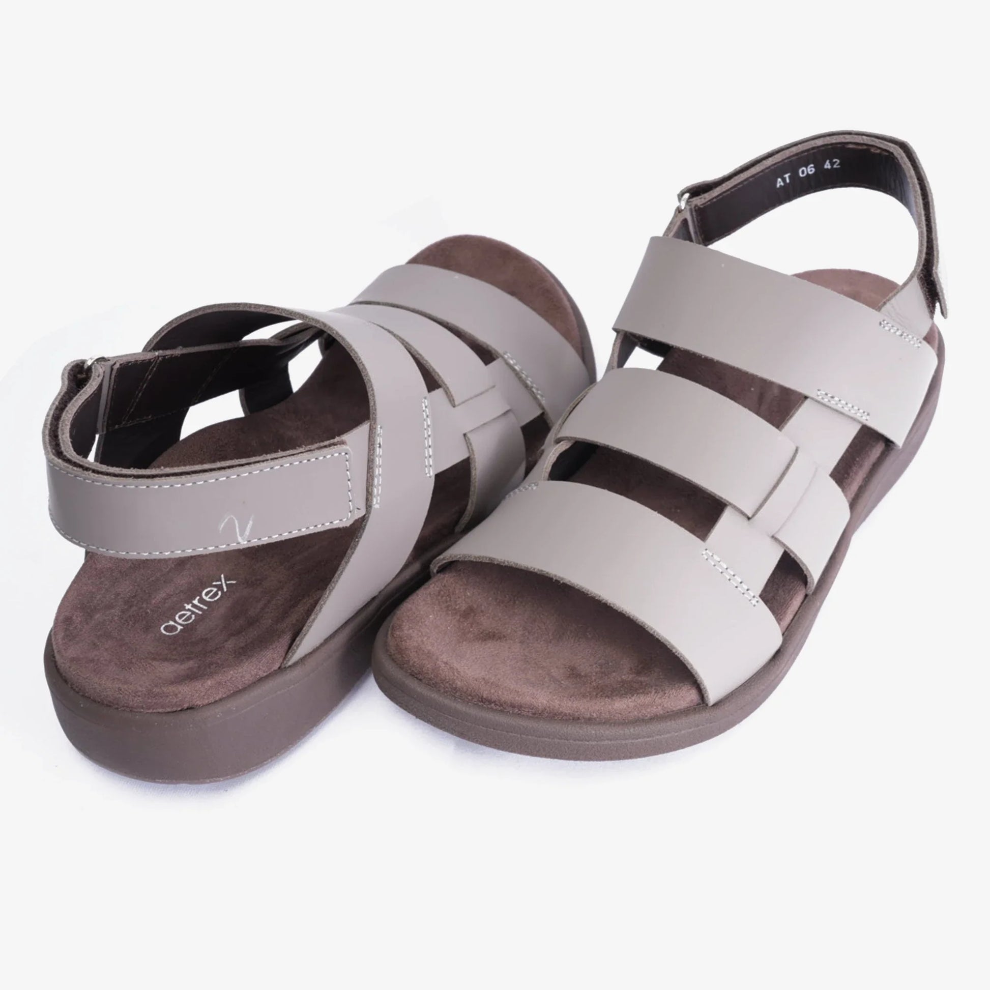 Aetrex White Gladiator Sandals Earth - Sole Therapy