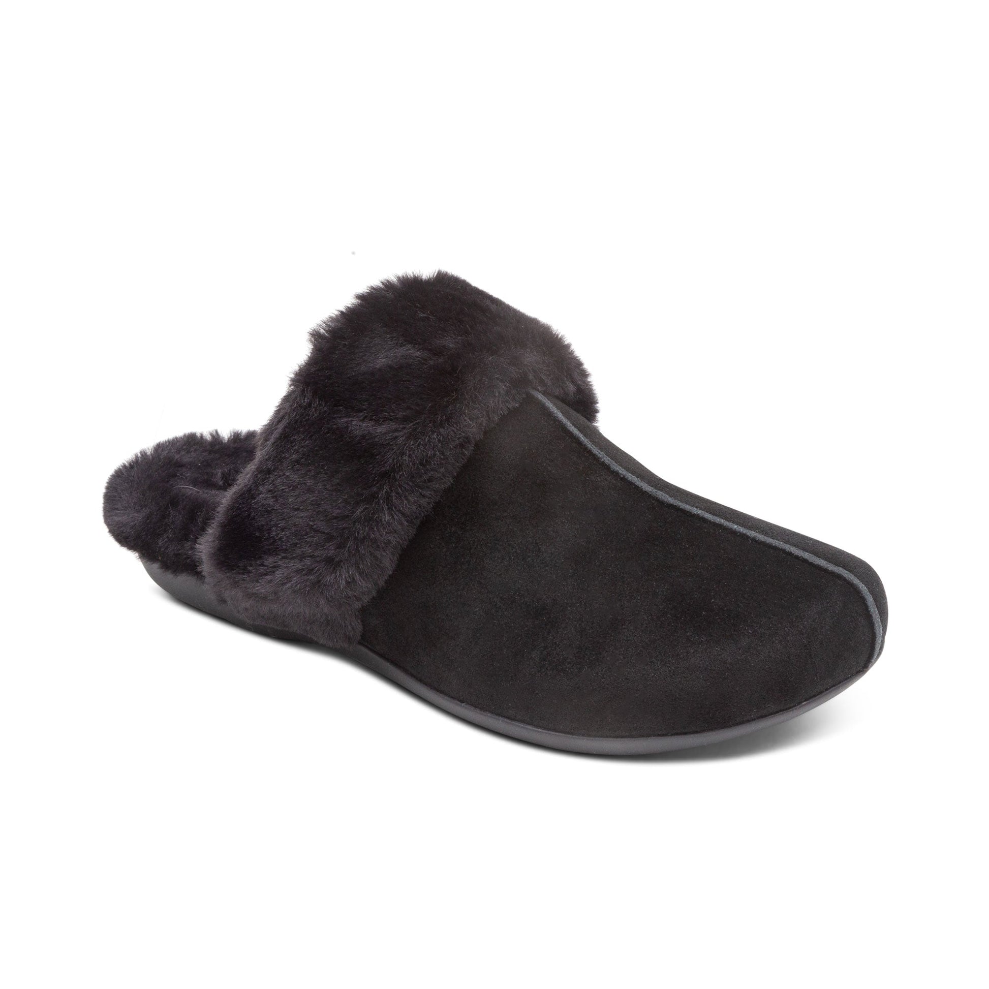 Arianna Arch Support Slippers - Black - Sole Therapy
