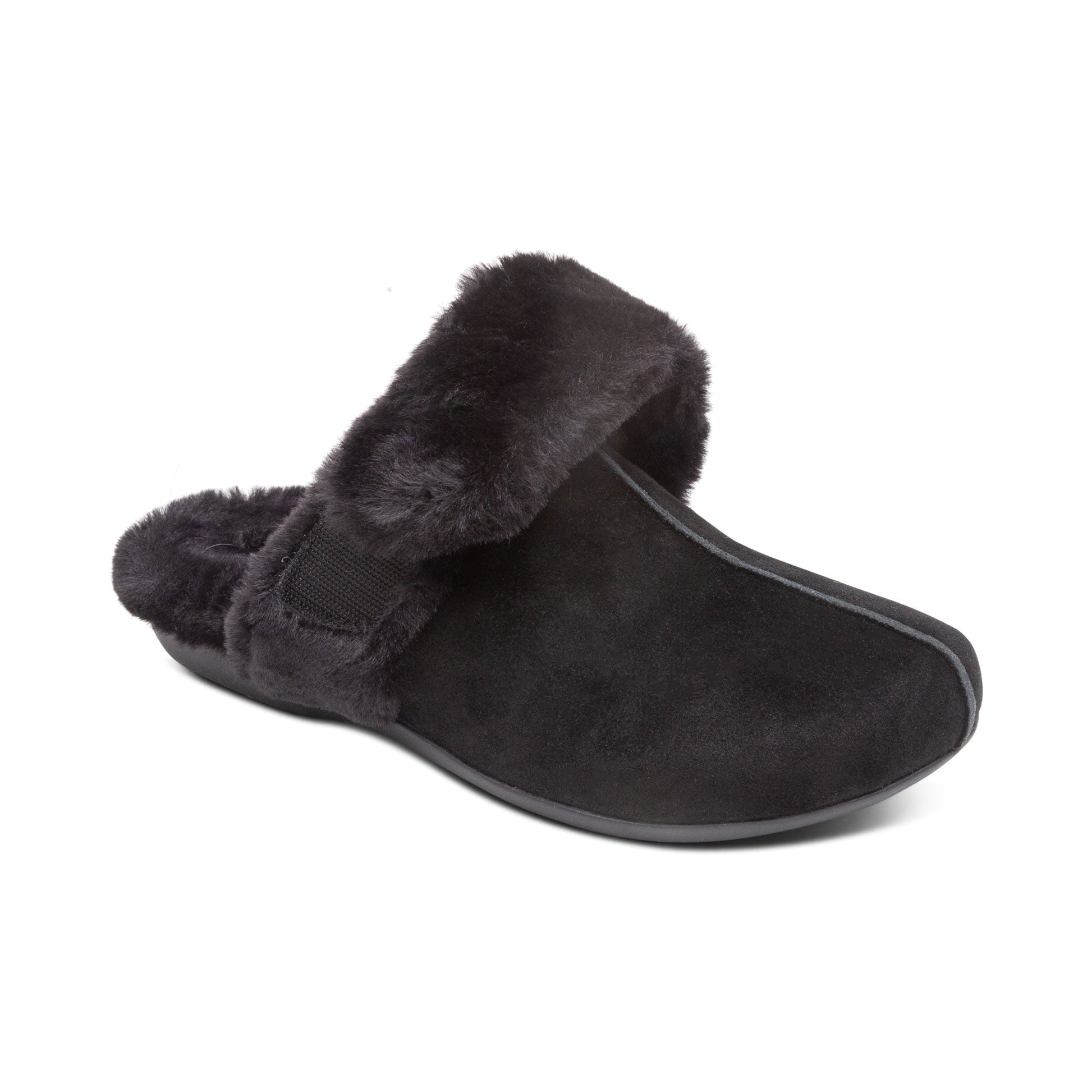 Arianna Arch Support Slippers - Black - Sole Therapy