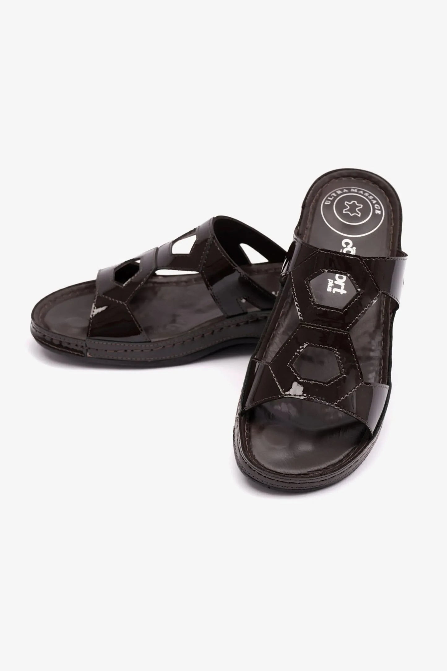 Comfort Plus Women's Ultra Massage Point Sandals Brown LSDCP512