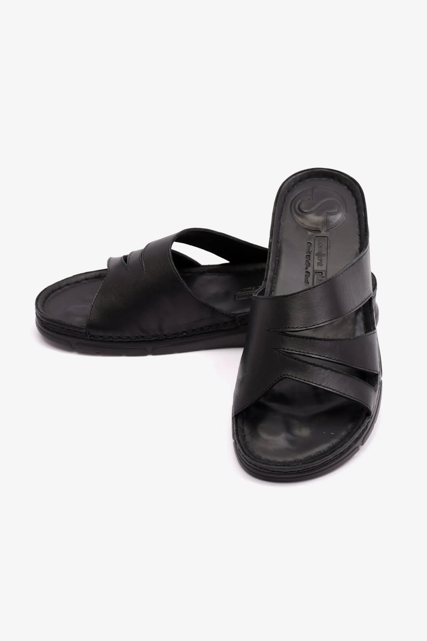 Comfort Plus Women's Flexible Outsole Arabic Sandals Black LSDCP611