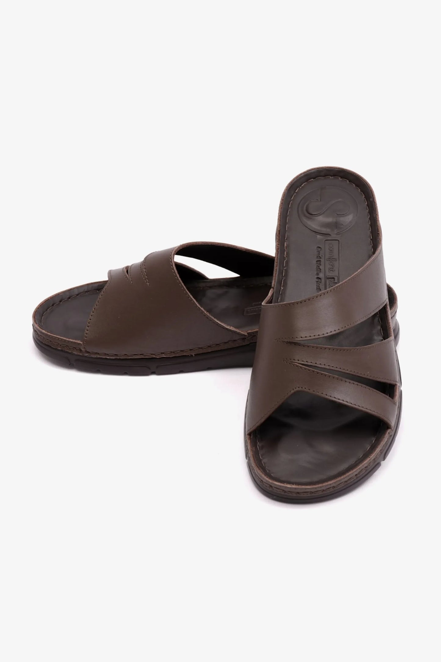 Comfort Plus Women's Flexible Outsole Arabic Sandals Brown LSDCP611