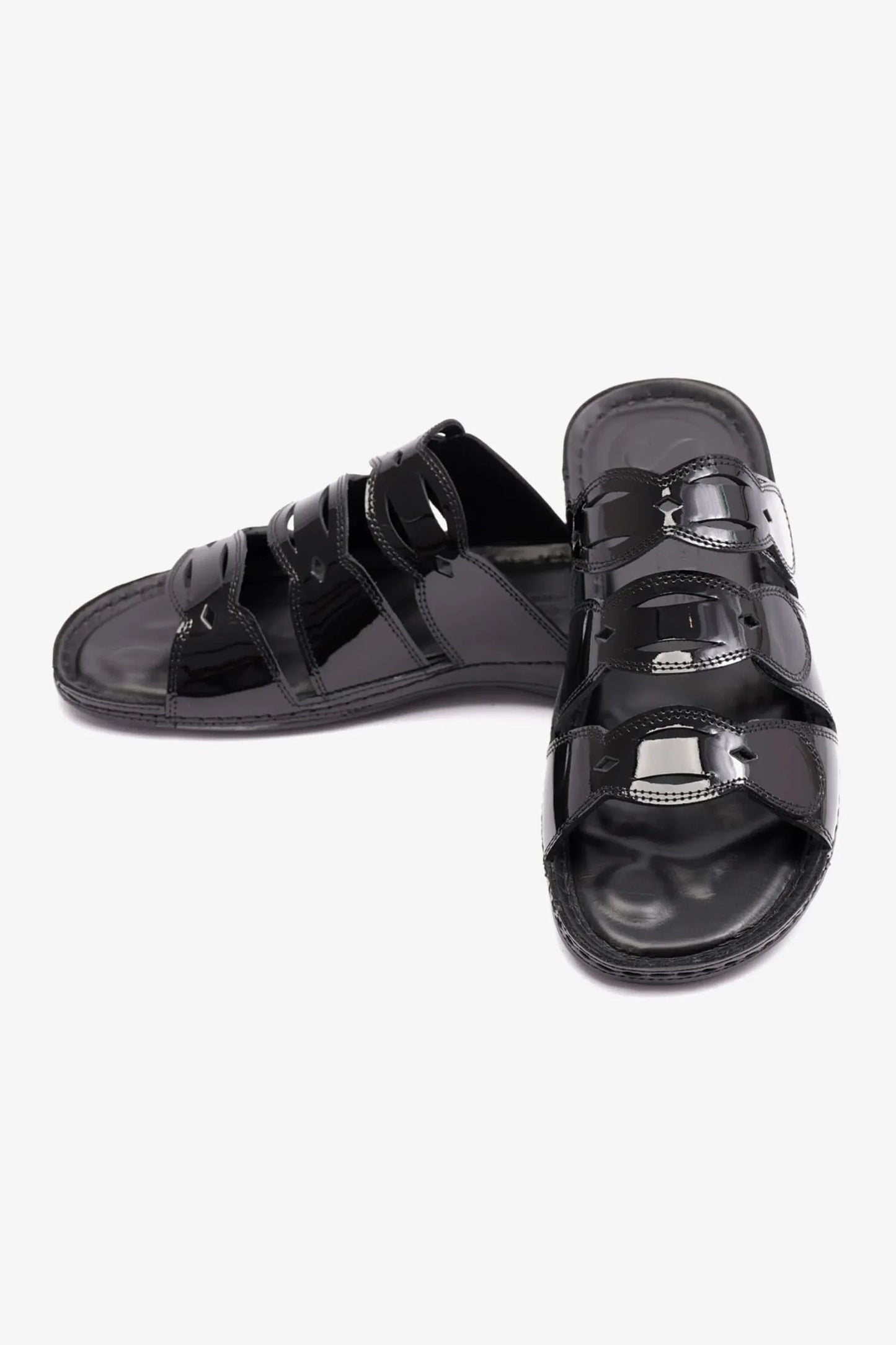 Comfort Plus Women's Soft Footbed Arabic Sandals Black LSDCP725