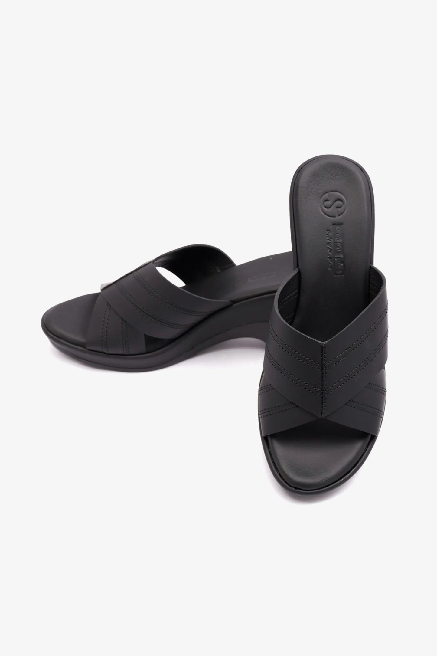 Comfort Plus Women's High Heel Sandals Black LSDCP9106