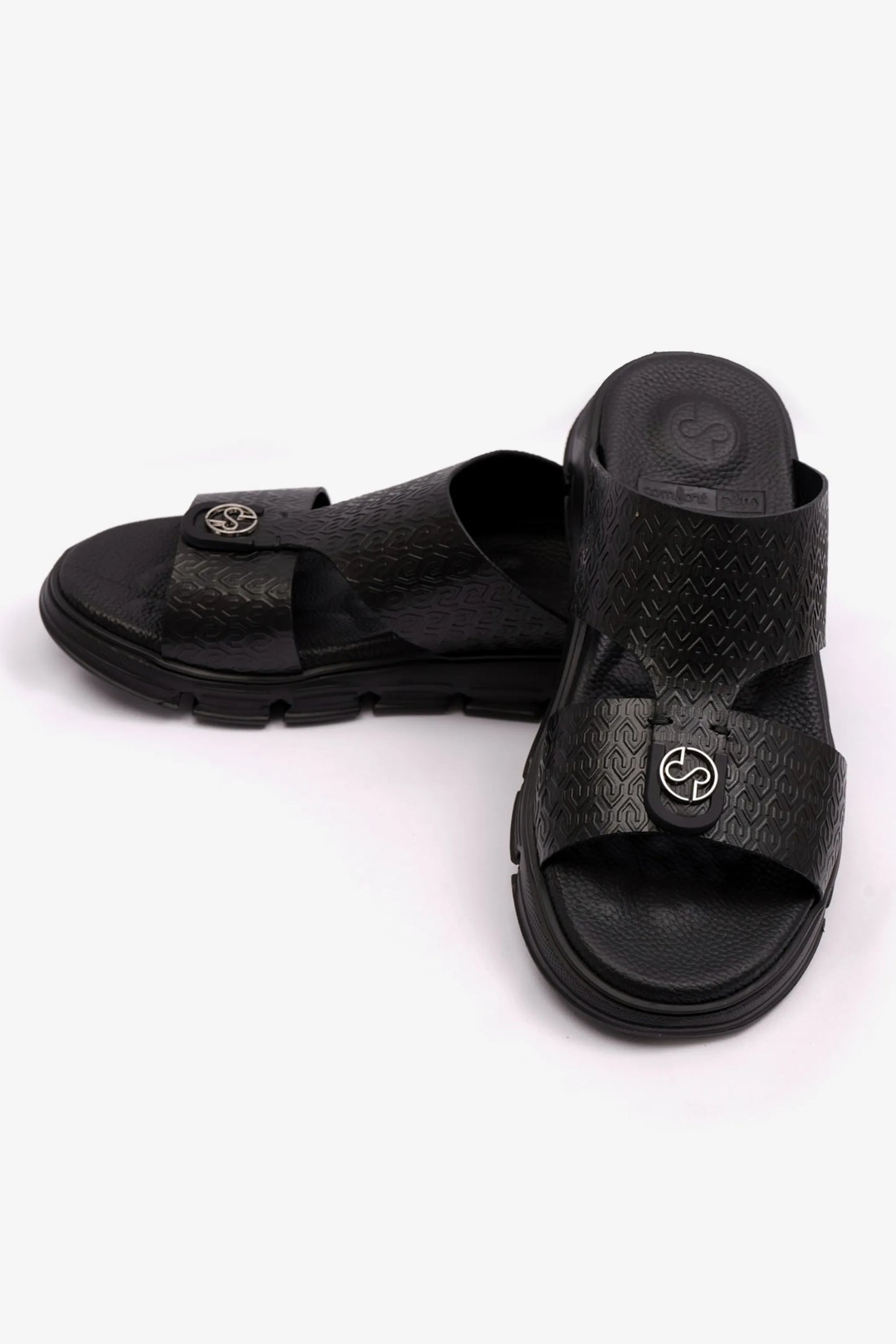 Comfort Plus Men's Italian Outsole Arabic Sandals Black MSDCP1008
