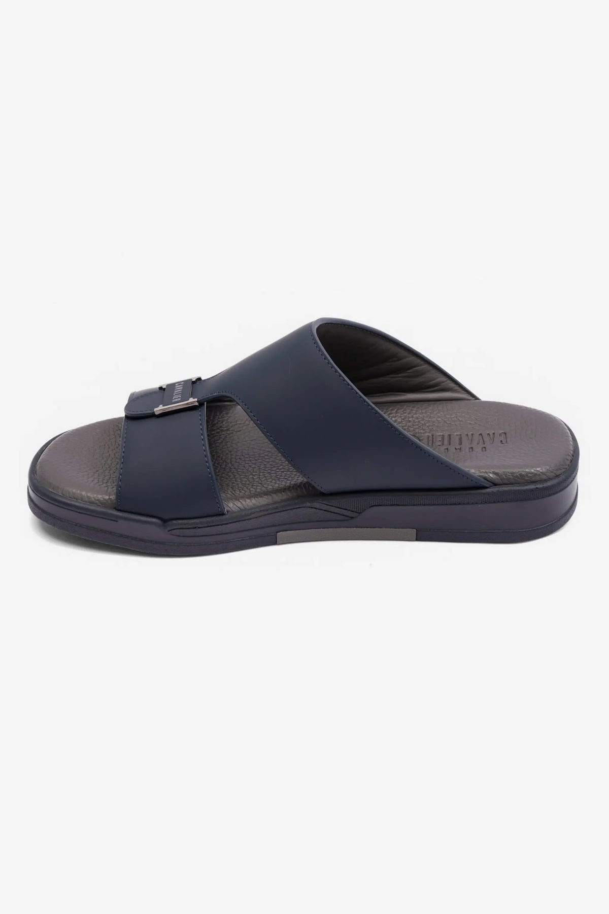 Cavalier Uomo Men's Matte Leather Arabic Sandals Navy MSDCVHAR308 - Sole Therapy