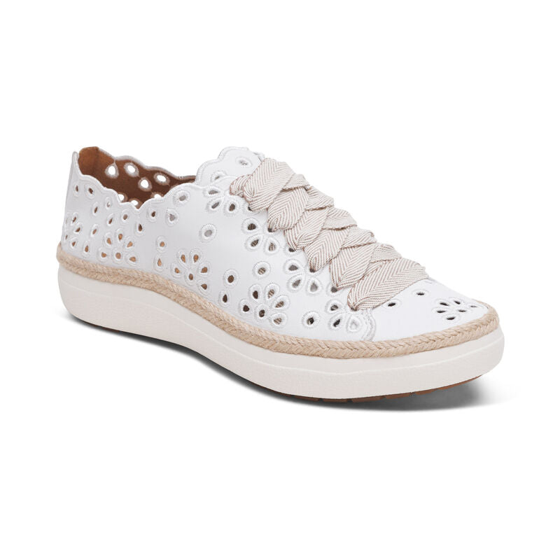 Charlotte Lace Up Sneaker White - Sole Therapy