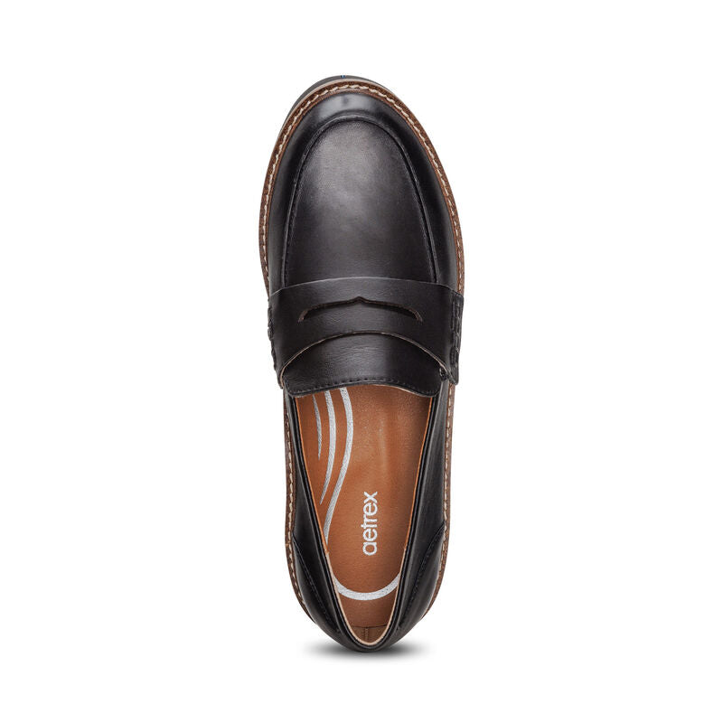 Collette Arch Support Loafers Black - Sole Therapy