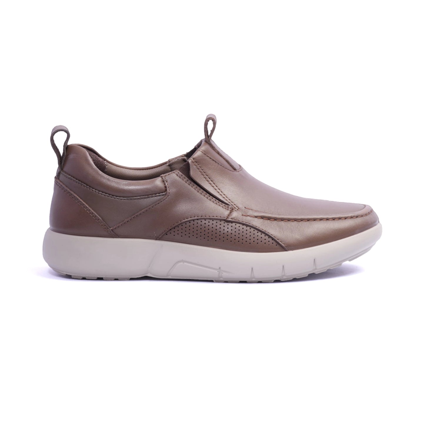 Comfort Plus Classic Leathers Loafers Slip-On Taupe - Sole Therapy