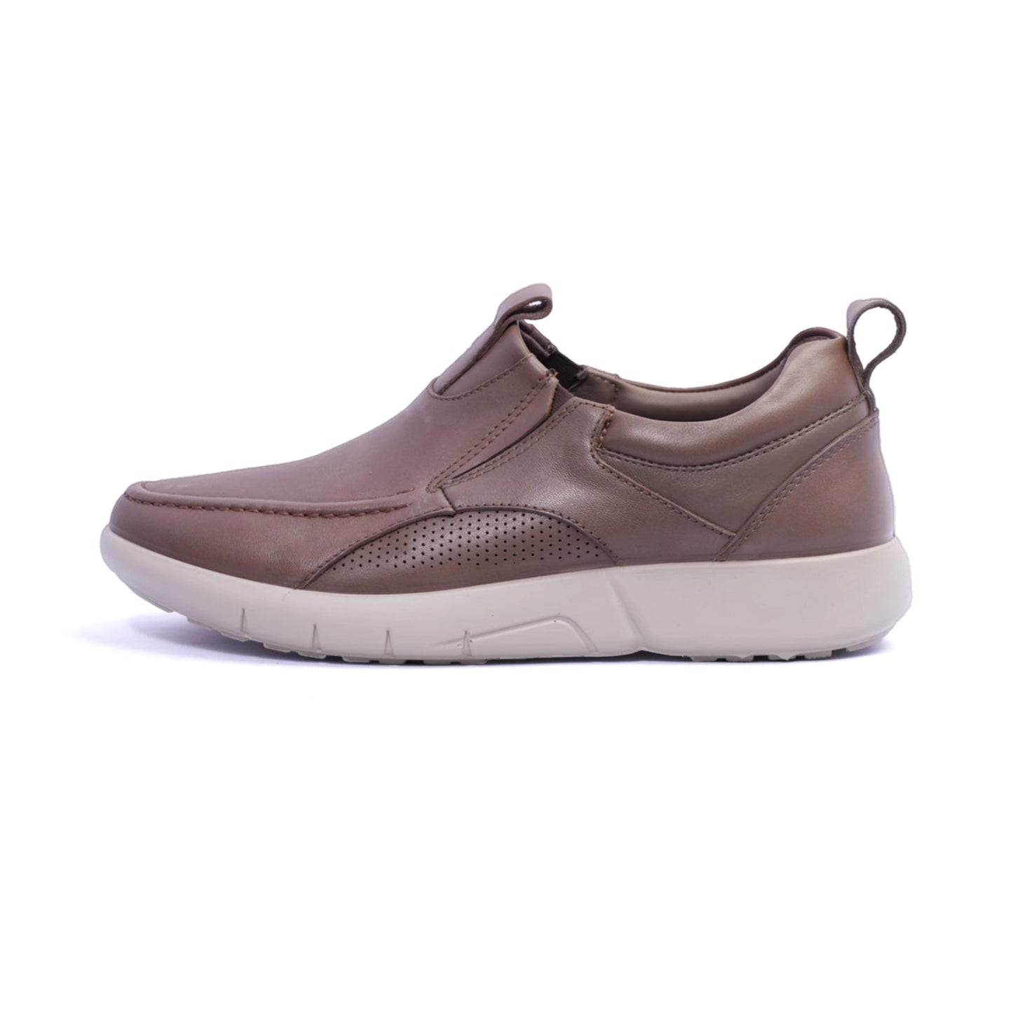 Comfort Plus Classic Leathers Loafers Slip-On Taupe - Sole Therapy