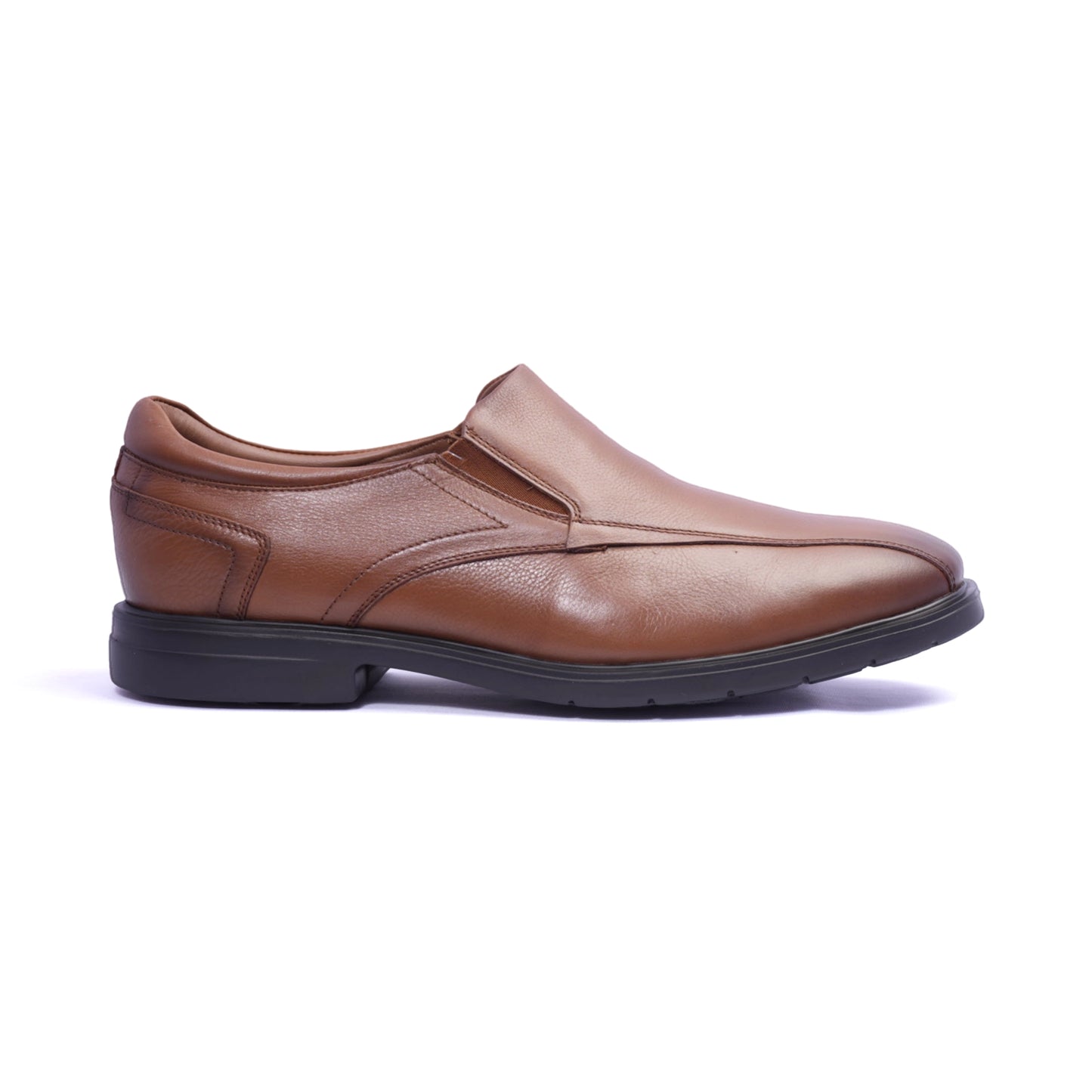 Comfort Plus Men's Leather Derby Shoes Dark-Tan - Sole Therapy