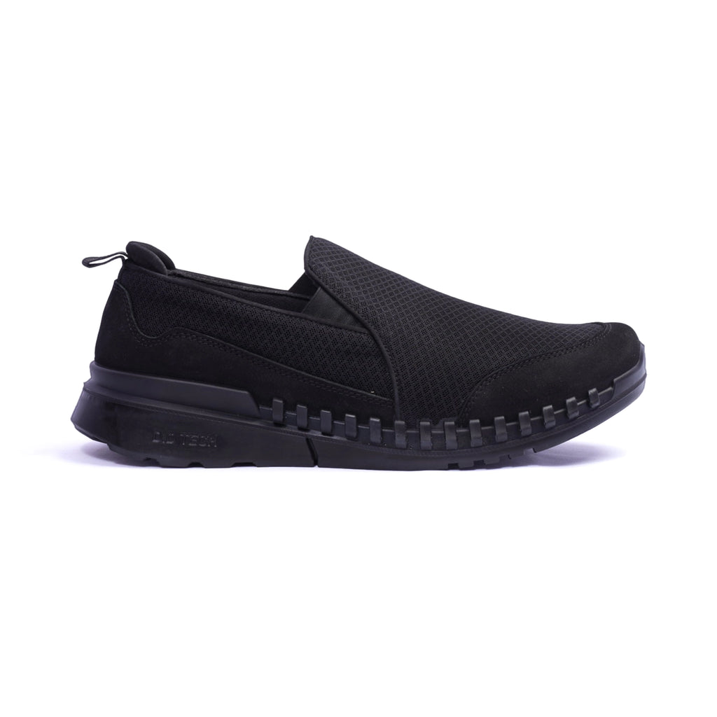 Comfort Plus Mesh Slip-On Sneaker For Men's Black - Sole Therapy