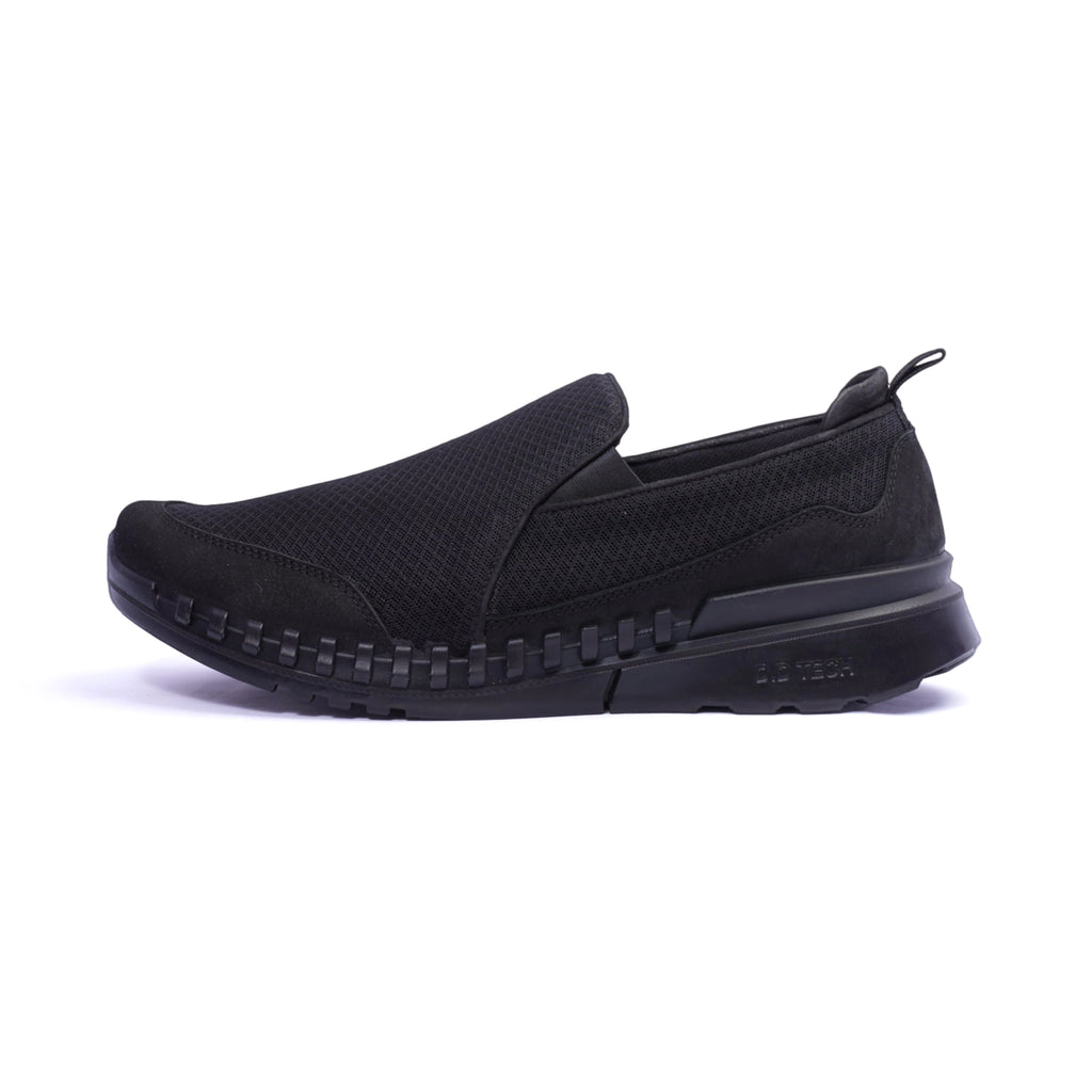 Comfort Plus Mesh Slip-On Sneaker For Men's Black - Sole Therapy