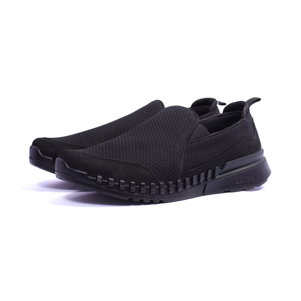 Comfort Plus Mesh Slip-On Sneaker For Men's Black - Sole Therapy