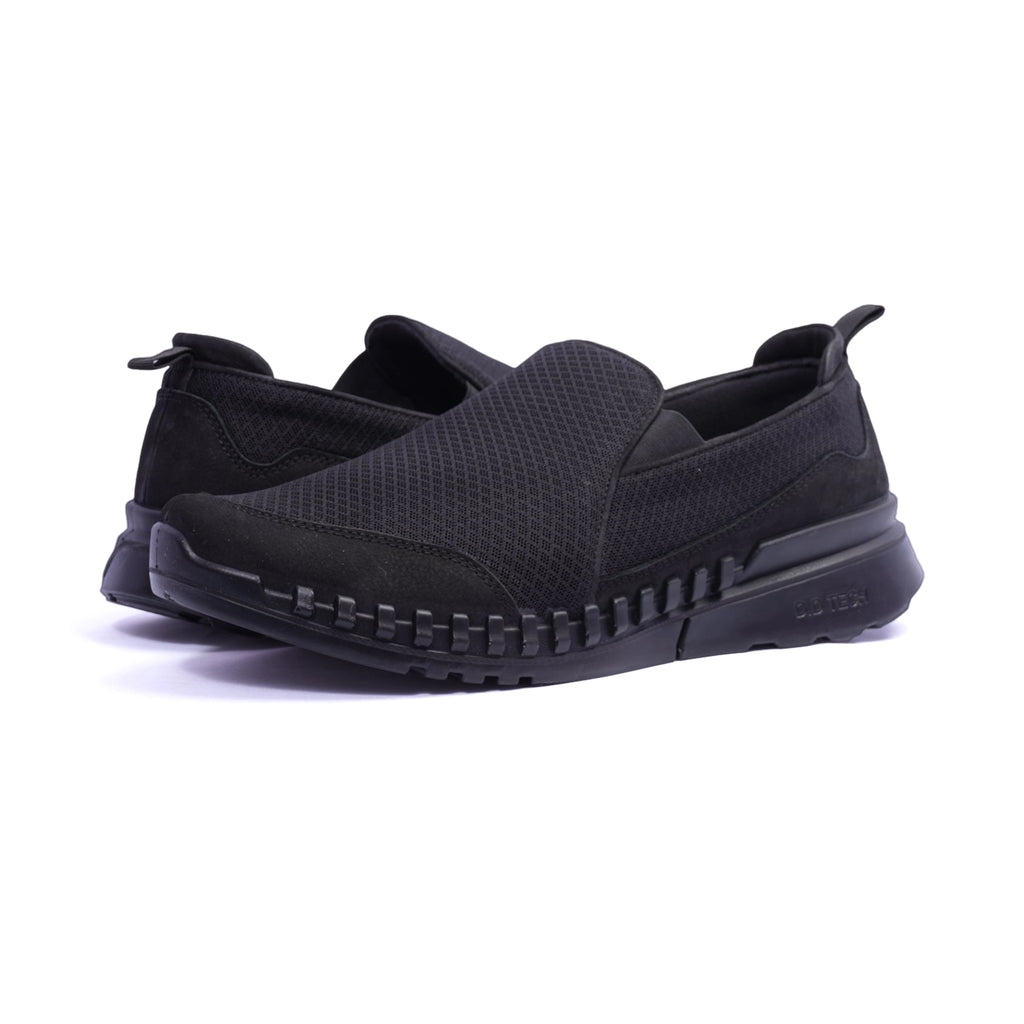 Comfort Plus Mesh Slip-On Sneaker For Men's Black - Sole Therapy
