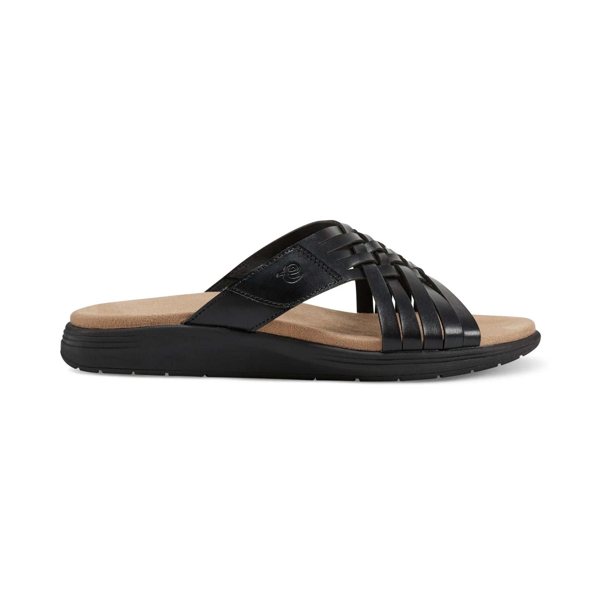 EASY SPIRIT MEADOW SLIP ON SANDALS - BLACK - Sole Therapy