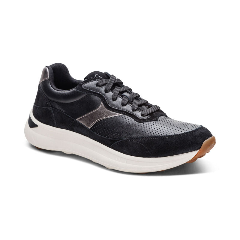 Emily Lace Up Sneakers Black - Sole Therapy