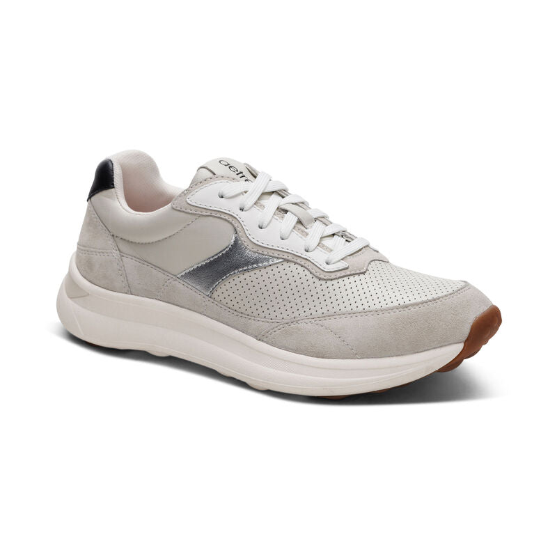 Emily Lace Up Sneakers Chalk - Sole Therapy