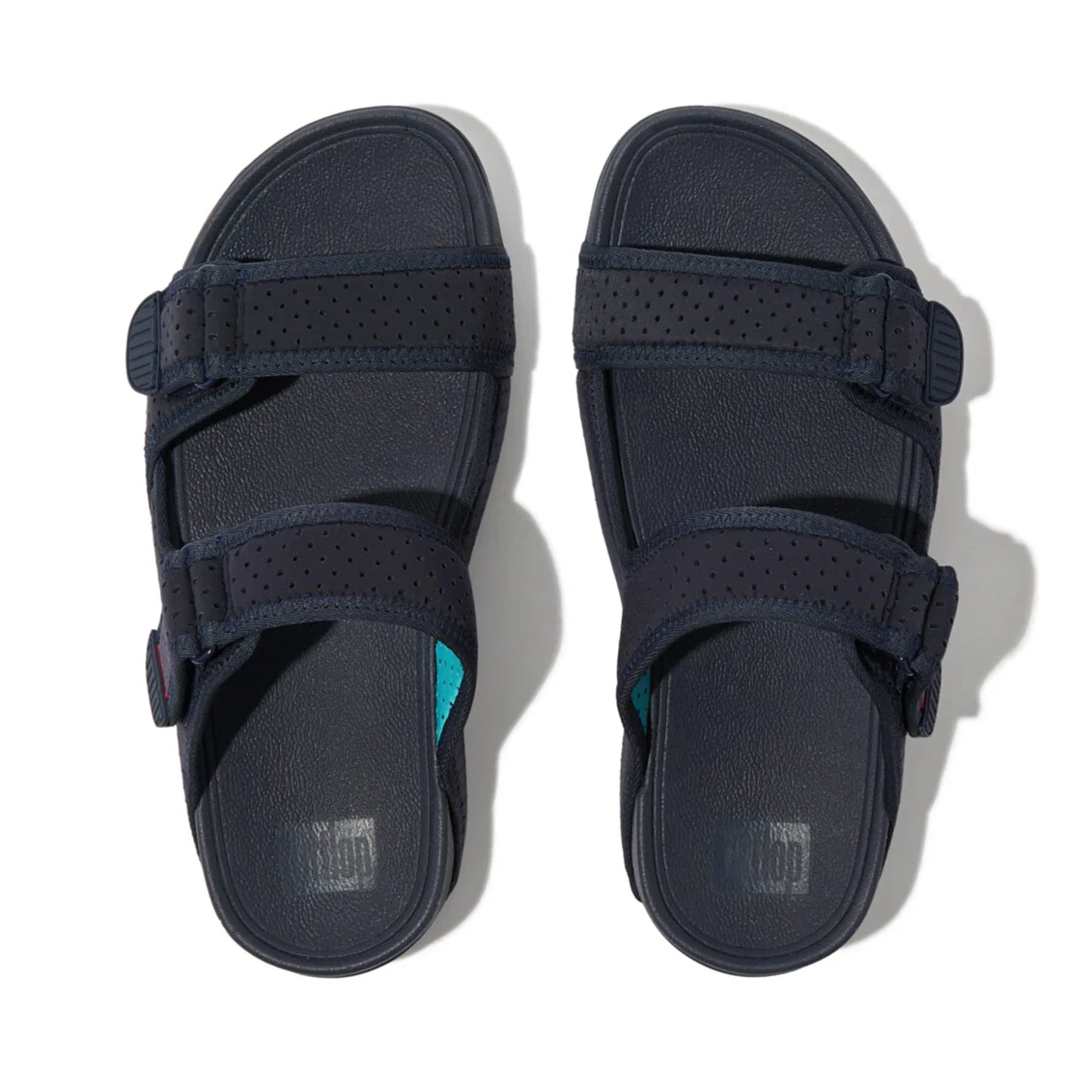 FITFLOP MENS GOGH MOC SLIDES - MIDNIGHT NAVY - Sole Therapy