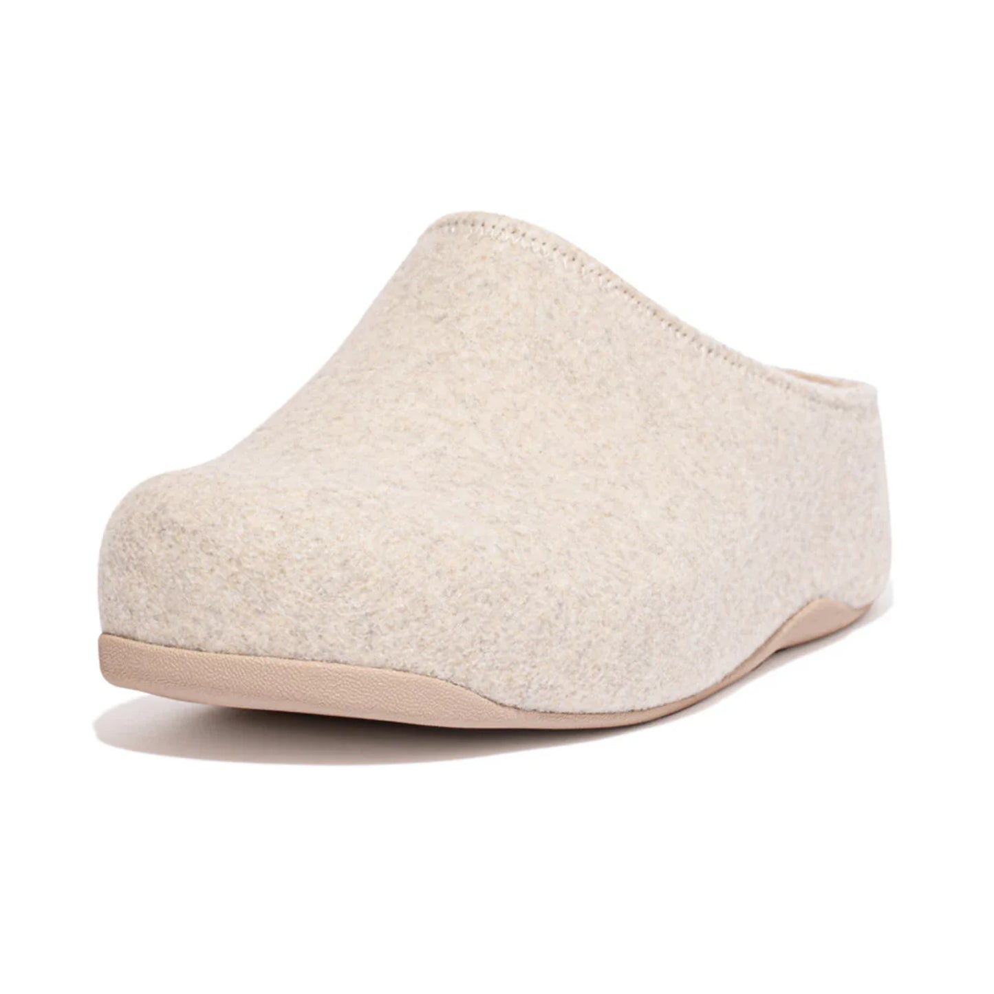 FITFLOP WOMENS SHUV FELT CLOGS - WHITE - Sole Therapy