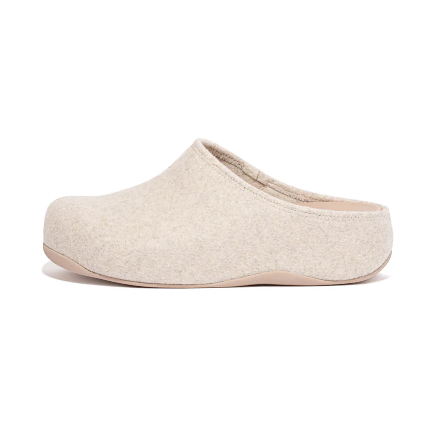 FITFLOP WOMENS SHUV FELT CLOGS - WHITE - Sole Therapy