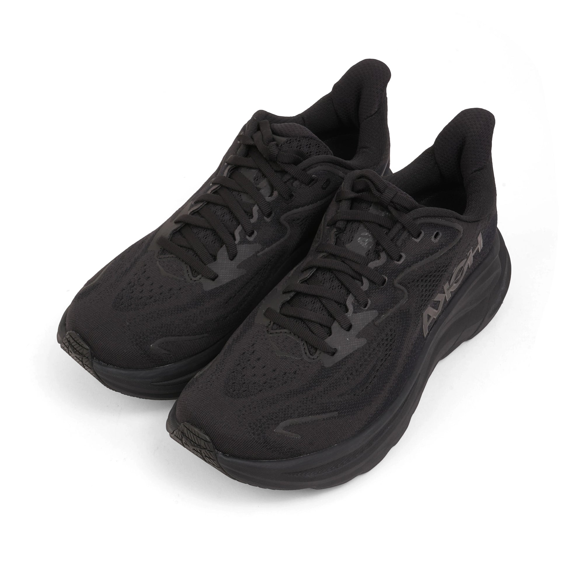 HOKA MEN'S RUNNING SHOES CLIFTON 9 BLACK/BLACK - Sole Therapy