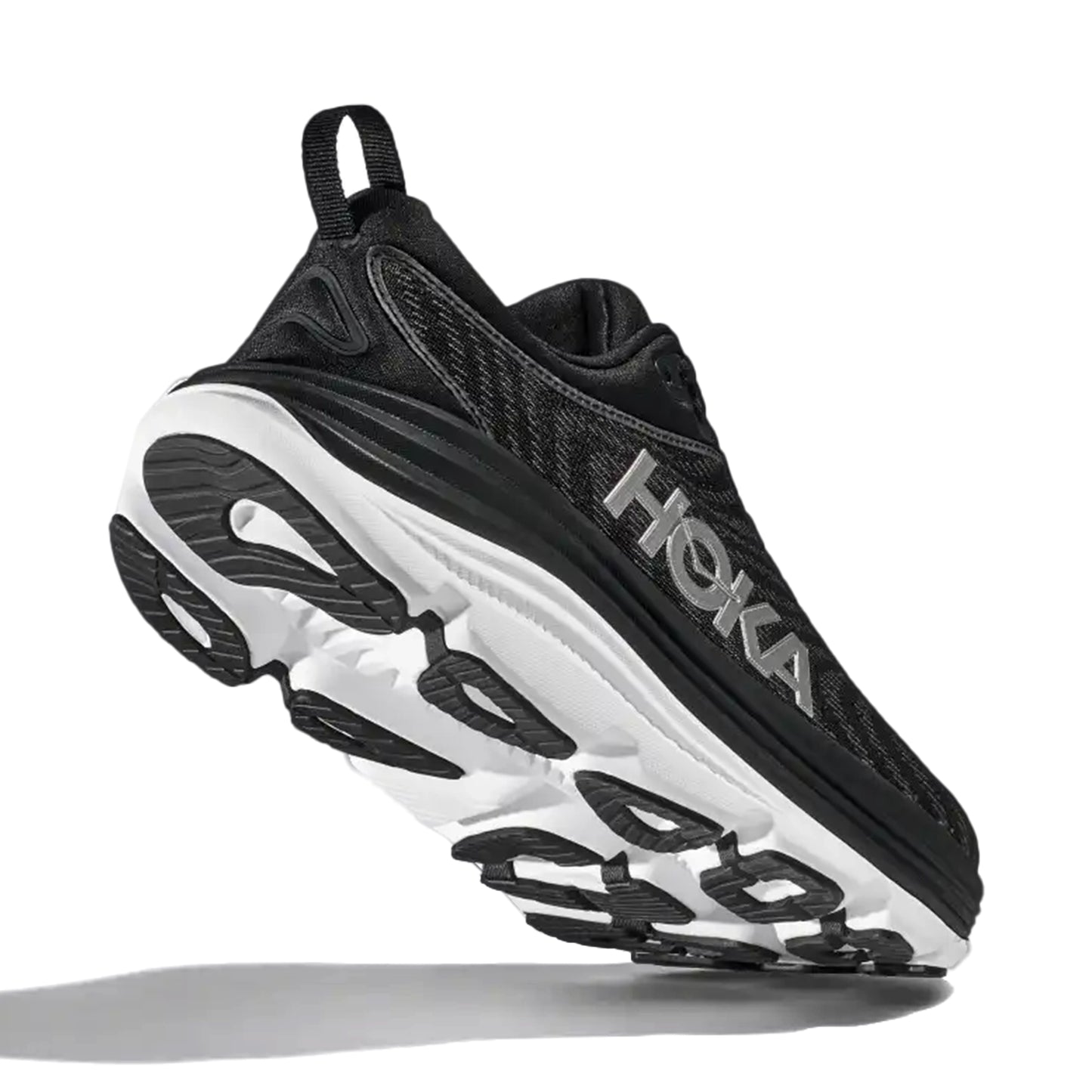 HOKA MENS RUNNING SHOES GAVIOTA 5 BLACK/WHITE - Sole Therapy