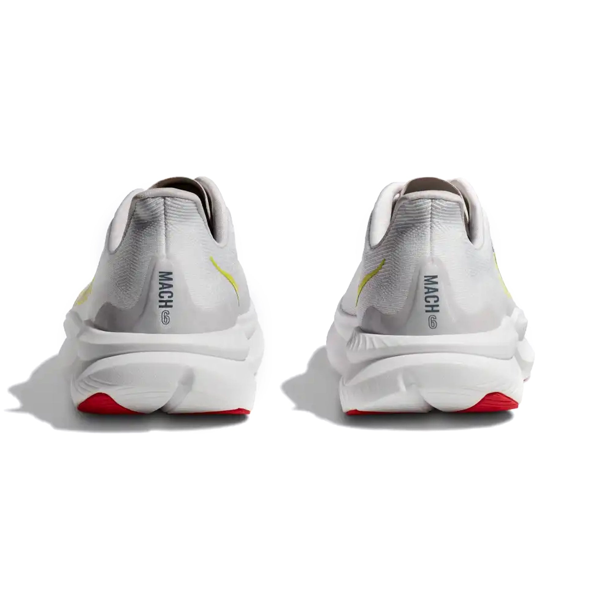 HOKA MENS RUNNING SHOES MACH6 WHITE/NIMBUS CLOUD - Sole Therapy