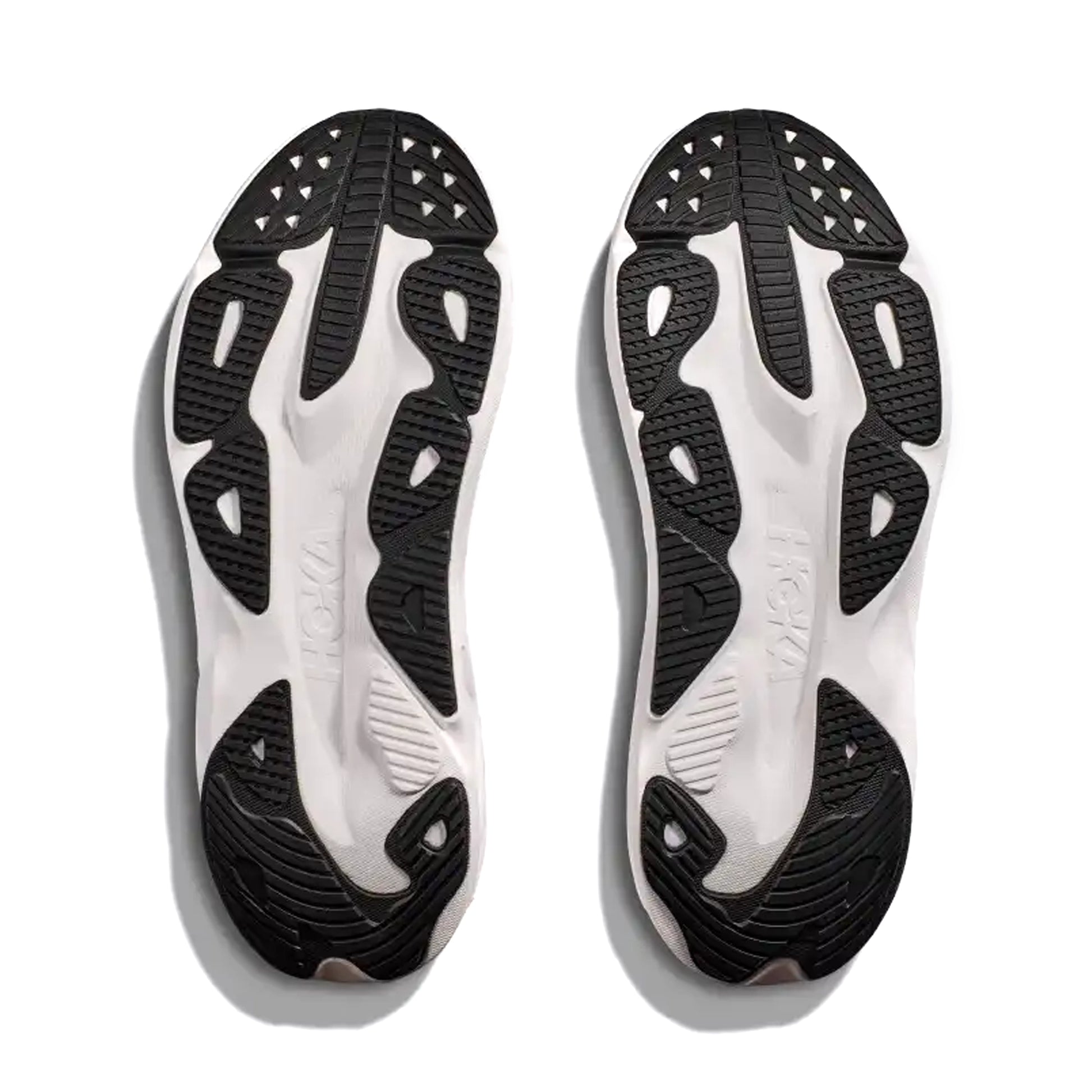 HOKA MENS RUNNING SHOES SKY FLOW BLACK/WHITE - Sole Therapy